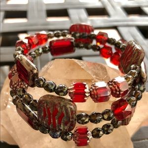 Cuff bracelets gemstone/Czech/Swarovski